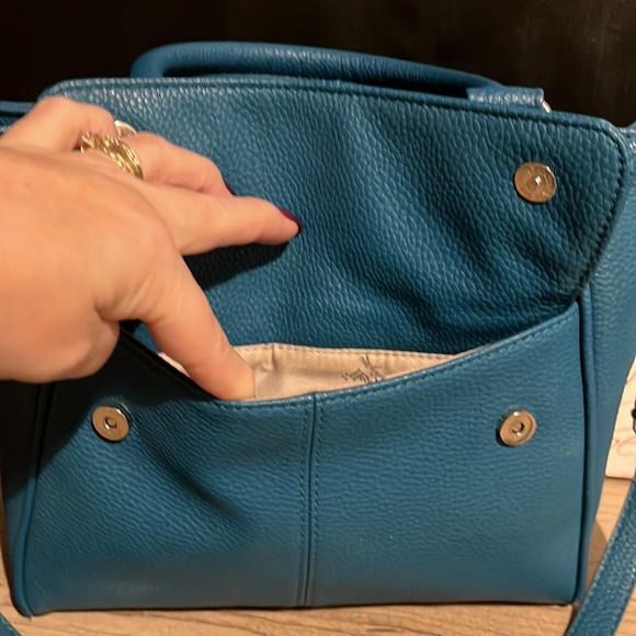 Thirty-one Teal Jewell bag with cross-body strap and Jewel 3-pocket attachment - Picture 3 of 12